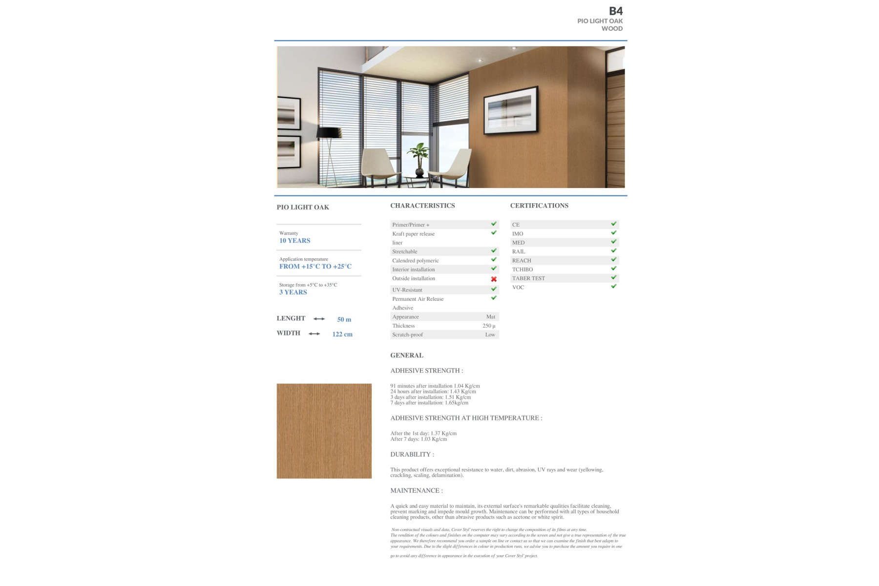 B4 - PIO LIGHT OAK B4 - PIO LIGHT OAK