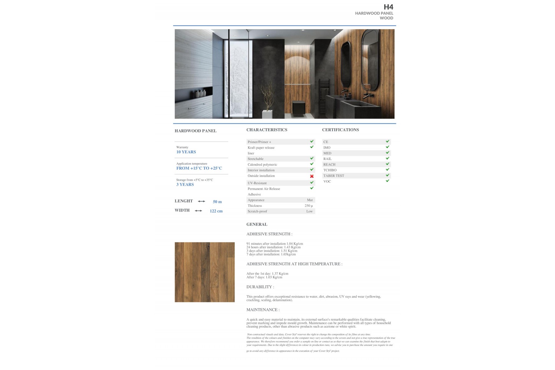 H4 - HARDWOOD PANEL H4 - HARDWOOD PANEL