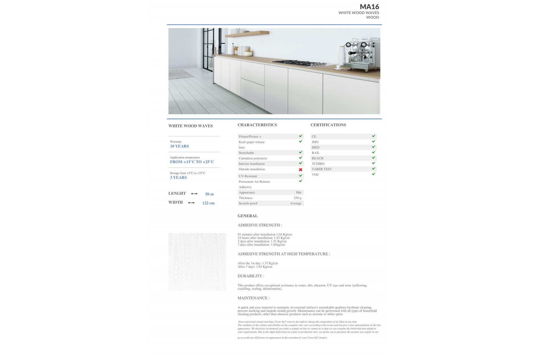 MA16 - WHITE WOOD WAVES MA16 - WHITE WOOD WAVES