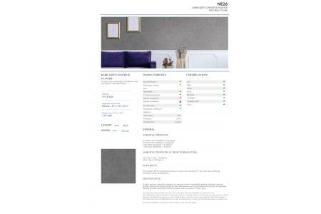 NE26 - DARK GREY CONCRETE PLASTER NE26 - DARK GREY CONCRETE PLASTER