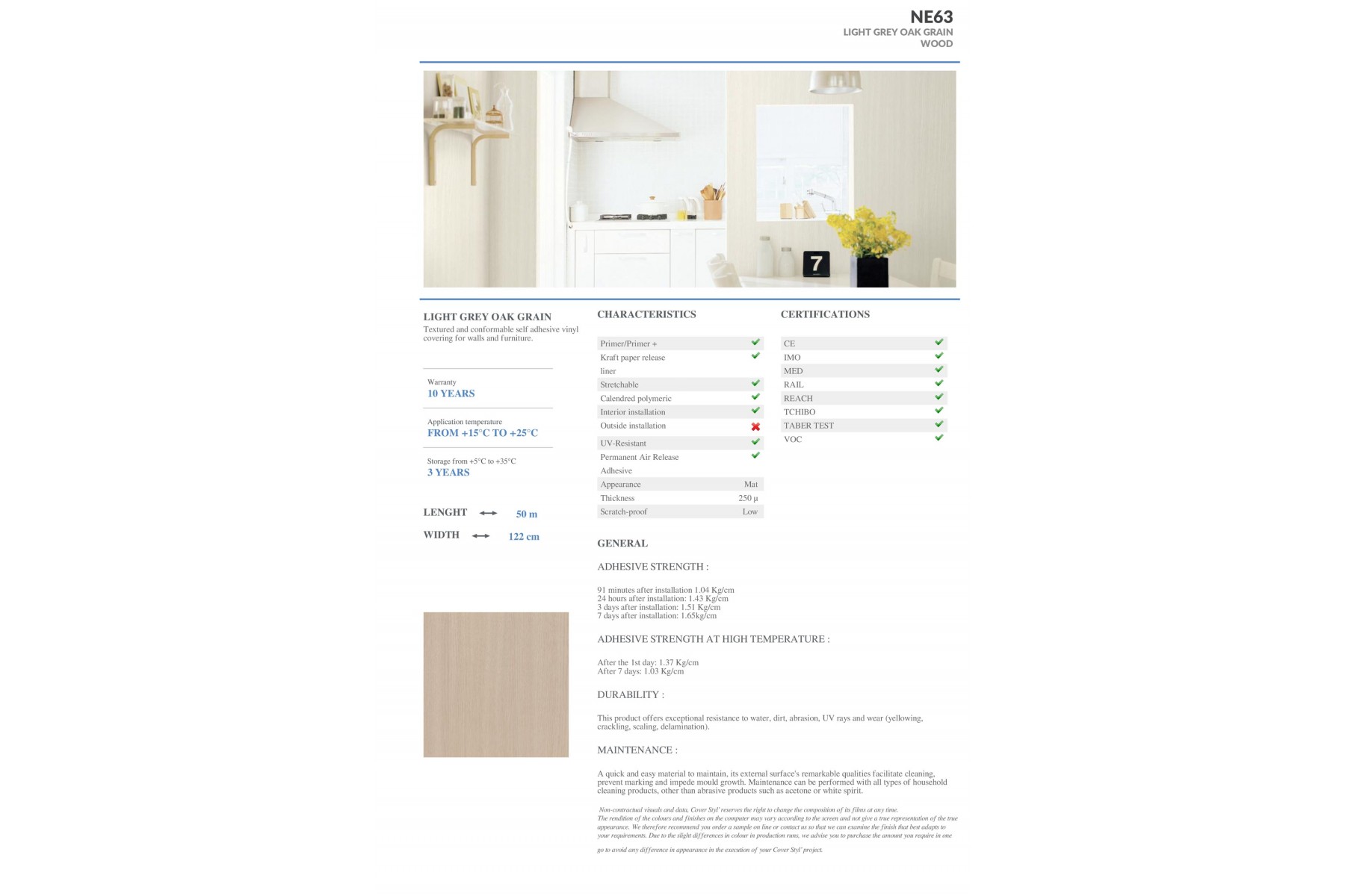 NE63 - LIGHT GREY OAK GRAIN NE63 - LIGHT GREY OAK GRAIN