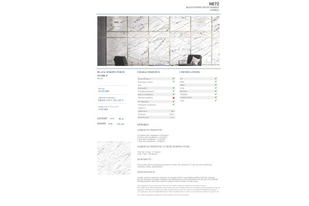 NE72 - BLACK STRIPES WHITE MARBLE NE72 - BLACK STRIPES WHITE MARBLE