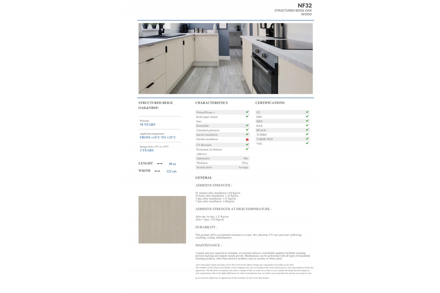 NF32 - STRUCTURED BEIGE OAK NF32 - STRUCTURED BEIGE OAK