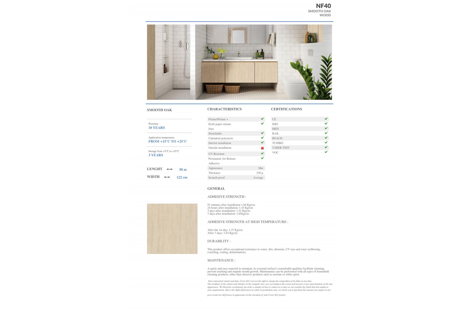 NF40 - SMOOTH OAK NF40 - SMOOTH OAK