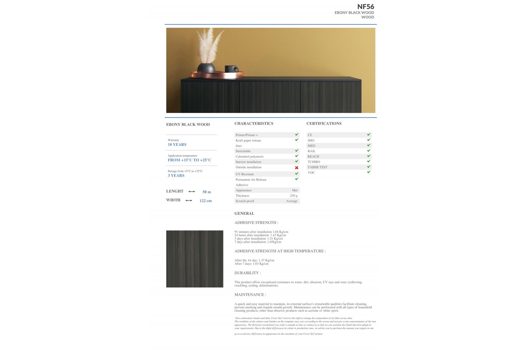 NF56 - EBONY BLACK WOOD NF56 - EBONY BLACK WOOD