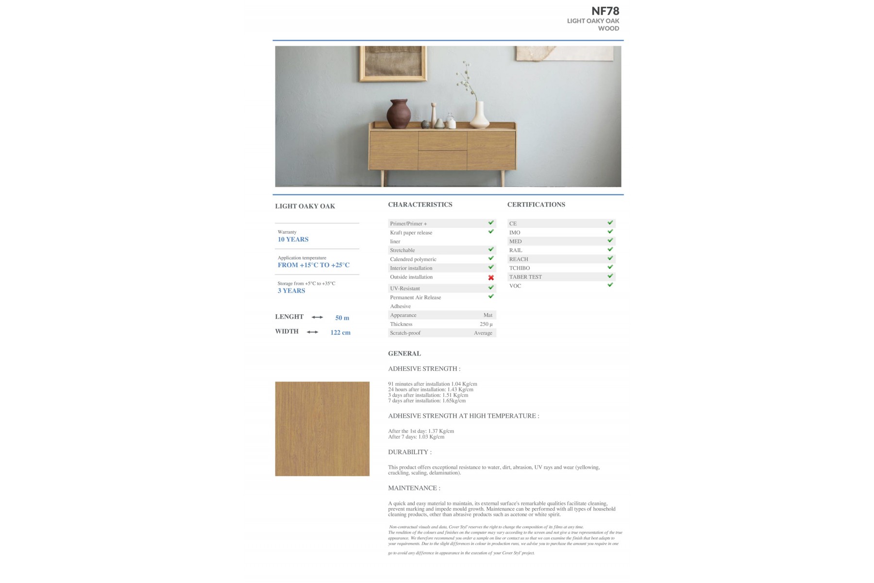 NF78 - LIGHT OAKY OAK NF78 - LIGHT OAKY OAK