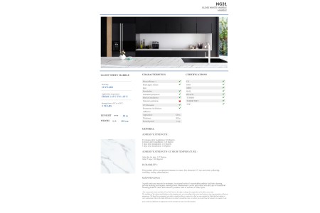 NG31 - GLOSS WHITE MARBLE NG31 - GLOSS WHITE MARBLE