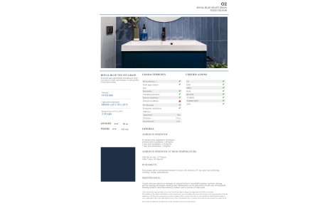 O2 - ROYAL BLUE VELVET GRAIN
