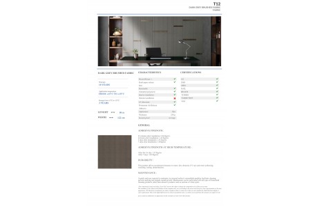 T12 - DARK GREY BRUSHED FABRIC T12 - DARK GREY BRUSHED FABRIC
